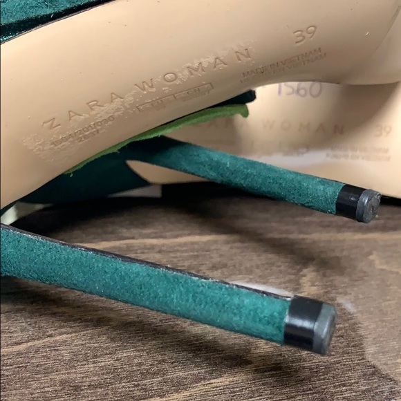 ZARA WRAP-AROUND LEATHER LEAF SANDALS - Picture 12 of 16